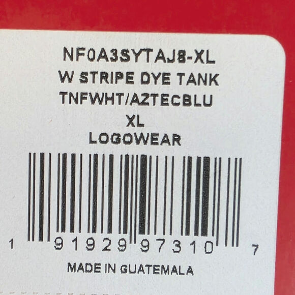 The North Face Striped Dip Dye Tank Top Womens Sz XL Blue Sleeveless Crewneck - Picture 9 of 13